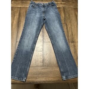 New Wrangler Five Star Flex Straight Leg Denim Blue Jeans Boys Size 16 Regular